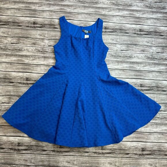 Anthropologie Eva Franco Women's Blue Fit & Flare A Line Full Skirt Dress 4 NWT - Picture 12 of 13